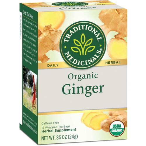 Traditional Medicinals Herbal Tea Ginger 16 Tea Bags