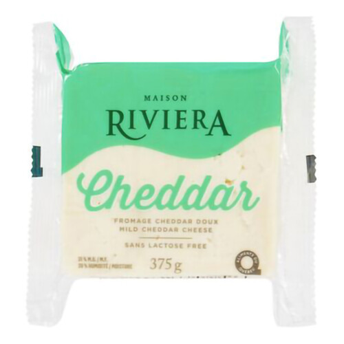 Riviera Lactose-Free White Cheddar Cheese Mild 375 g