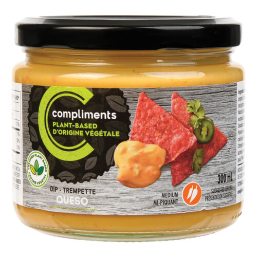 Compliments Plant Based Queso Dip Medium 300 ml