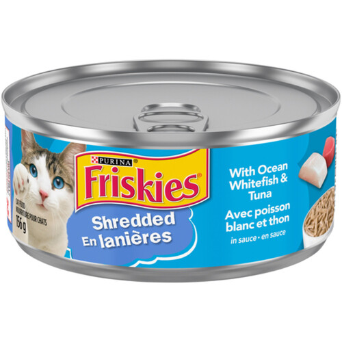 Friskies Wet Cat Food  Shredded Ocean Whitefish & Tuna 156 g