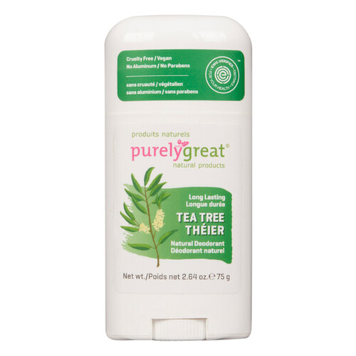 Purelygreat TeaTree Natural Deodorant Stick 75 g