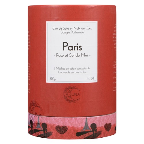 La Luna Soy & Coconut Wax Candle Paris Scented 1 Pack