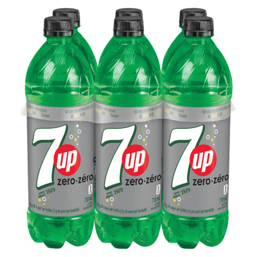 7Up Zero Soda 6 x 710 ml (bottles)