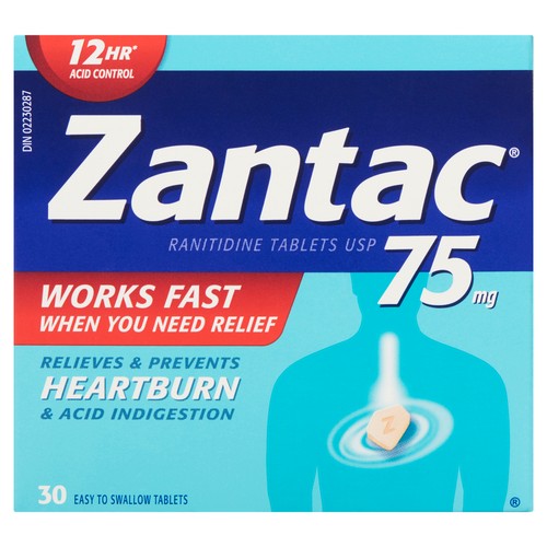 Zantac Blister 75 mg 30 Tablets