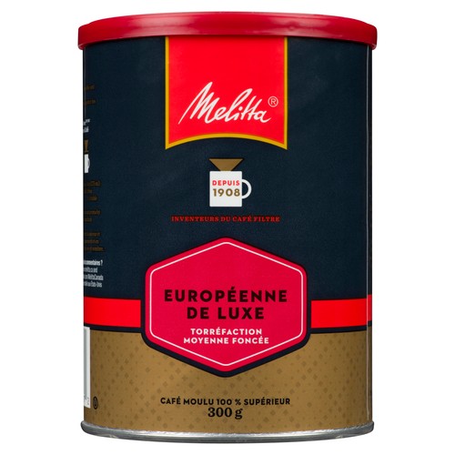 Melitta Ground Coffee European Grind Deluxe Medium Roast 300 g