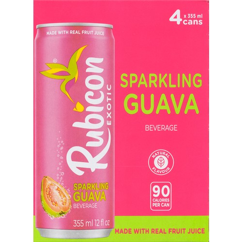 Rubicon Juice Sparkling Guava 4 x 355 ml (cans)