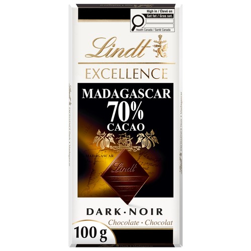 Lindt Excellence Dark Chocolate Bar Madagascar 70% Cacao 100 g