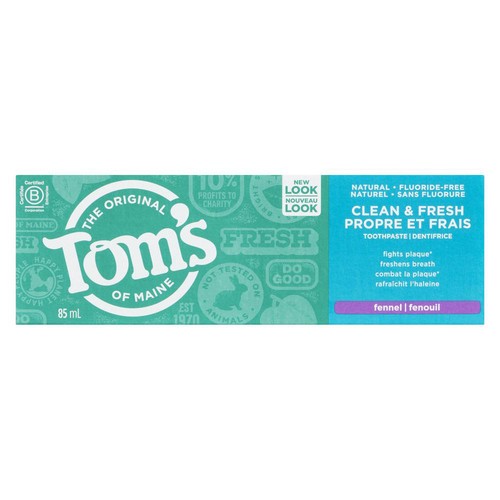 Tom's Of Maine Whitening Toothpaste Clean & Fresh Fennel 85 ml