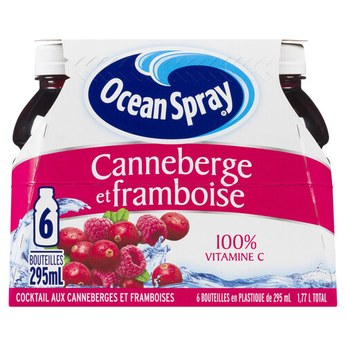 Ocean Spray Cocktail Juice Cranberry Raspberry 6 x 295 ml (bottles)