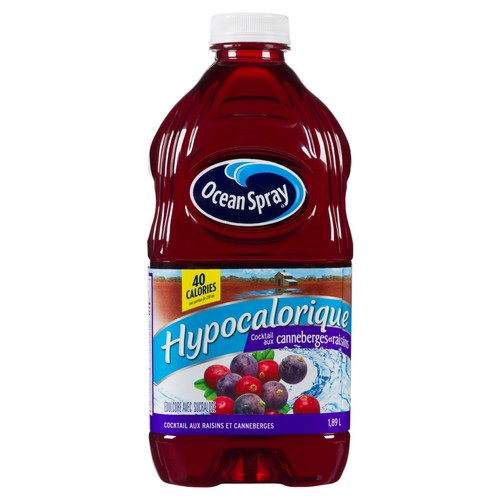 Ocean Spray Cocktail Lite Cranberry Grape 1.89 L (bottle)