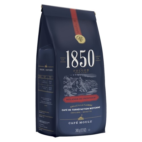 Folgers 1850 Ground Coffee Pioneer Blend Medium Roast 340 g