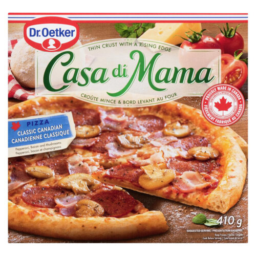 Dr. Oetker Casa Di Mama Frozen Pizza Classic Canadian 410 g