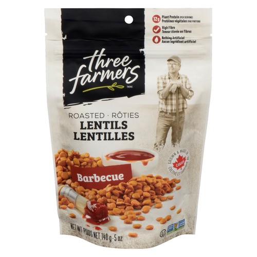 Three Farmers Lentils Rosted Barbecue 140 G