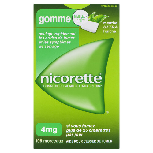 Nicorette Ultra Fresh Mint Anti Smoking Aid Gum Mg Pieces Voil Online Groceries Offers