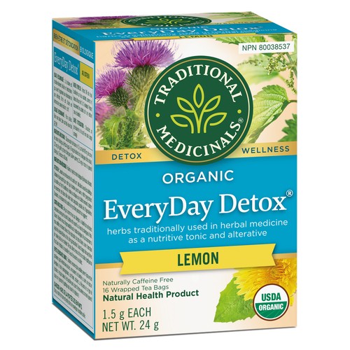 Traditional Medicinals Everyday Detox Herbal Tea Lemon 16 Tea Bags
