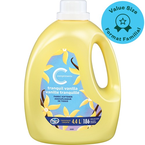Compliments Liquid Fabric Softener Tranquil Vanilla 133 Loads 4.4 L