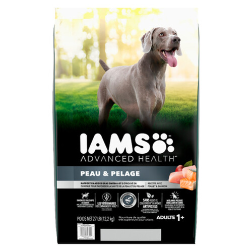 IAMS Advanced Health Dry Dog Food Skin And Coat Chicken And Salmon 12.25 kg