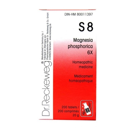 Dr Reckeweg  S8 Magnesia Phosphorica Homeopathic Medicine 200 EA