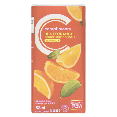 Compliments Frozen Juice Orange No Pulp 283 ml