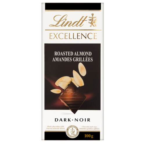 Lindt Excellence Dark Chocolate Bar Roasted Almond 100 g