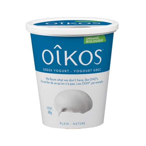 Oikos Organic 3.25% Greek Yogurt Plain Blended  625 g