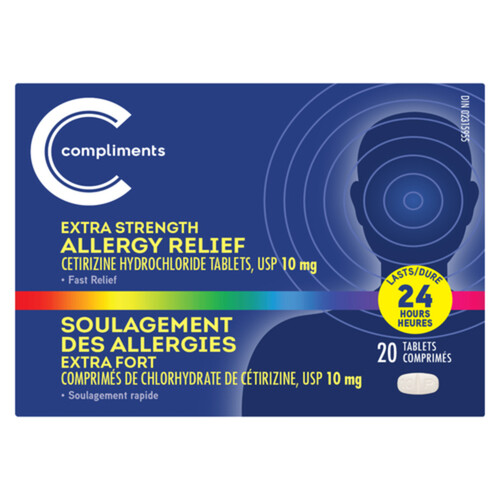 Compliments Allergy Relief Extra Strength 10 mg Tablets 20 EA 