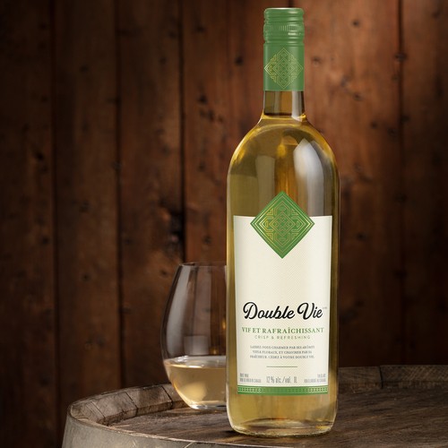 Double Vie Canadian White Wine 12% Alcohol Crisp & Refreshing 1 L (bottle)