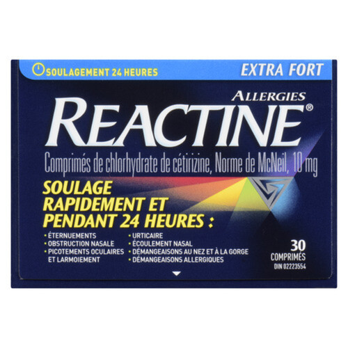 Reactine Extra Strength 24 Hour Relief 30 Tablets EA