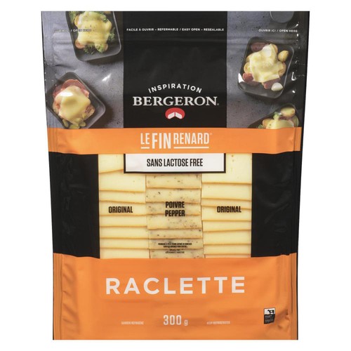 Fromagerie Bergeron Inspiration Lactose-Free Raclette Cheese 300 g
