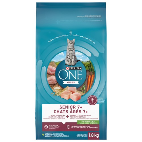 Purina ONE +Plus Dry Cat Food Senior 7+ Chicken 1.8 kg