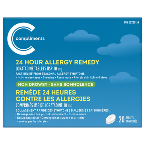 Compliments 24 Hour Allergy Remedy 20 Tablets