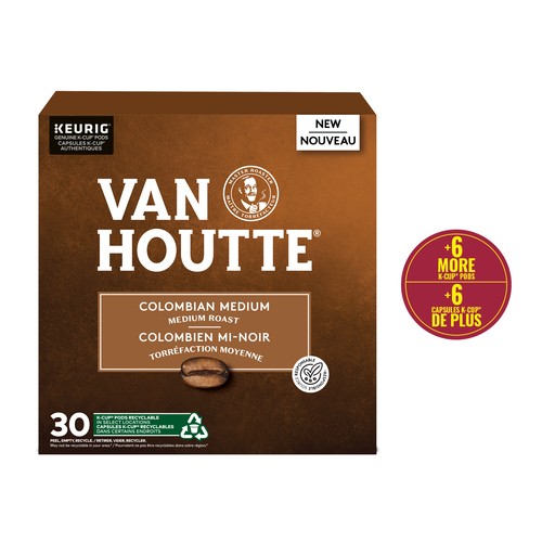 Van Houtte Coffee Pods Colombian Medium Roast 24 K-Cups 228 g