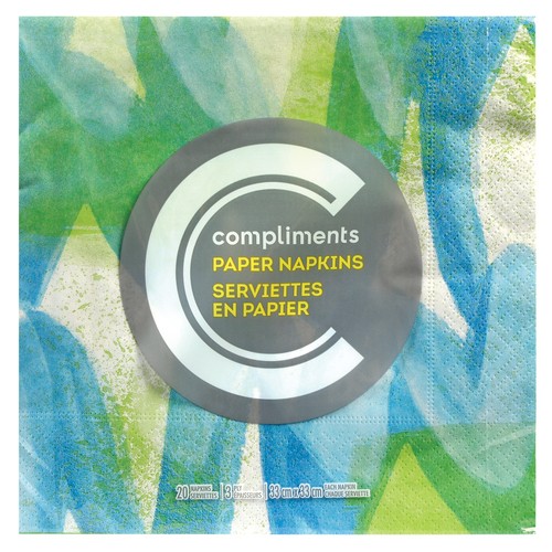 Compliments Summer Paper Napkins 3-Ply 20 Sheets