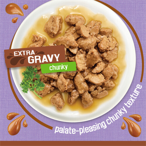 Friskies Wet Cat Food  Extra Gravy Chunky with Turkey 156 g