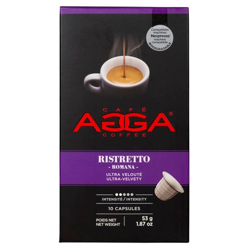 Agga Coffee Pods Ristretto Espresso Romana 10 Capsules 53 g