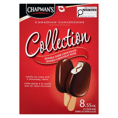 Chapman's Ice Cream Bars Double Dark Chocolate 8 Pack 440 ml
