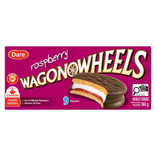 Dare Peanut-Free Wagon Wheels Raspberry 360 g