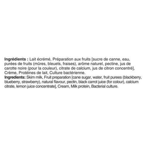 Liberté Greek 8 Yogurt Double Cream Mixed Berry 650 g Voilà Online