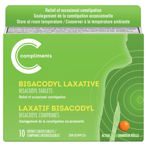 Compliments Bisacodyl Laxative Tablets 10 EA