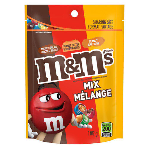 M&M'S Milk Chocolate Candies Classic Mix Sharing Bag 185 g