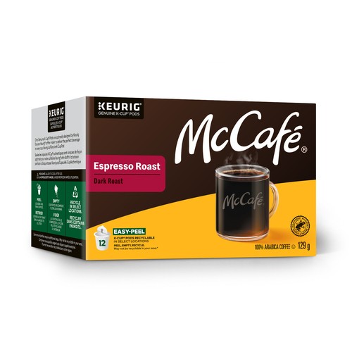 McCafé Coffee Pods Rainforest Espresso Dark Roast 12 K-Cups 129 g