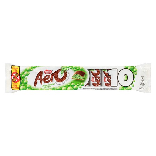 Nestlé Aero Chocolate Bars Juniors Peppermint 10 x 73 g