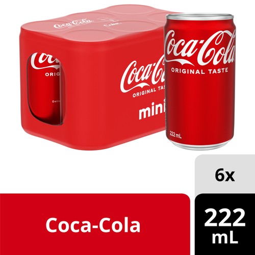 Coca-Cola Soda Mini 6 x 222 ml (cans)