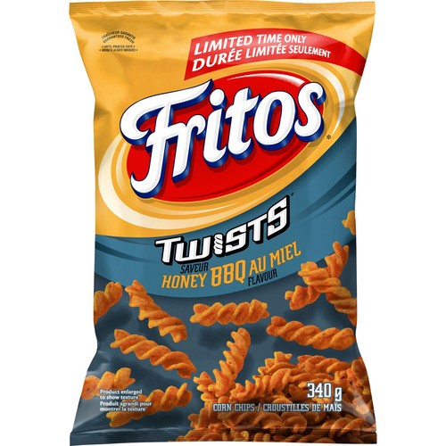 Fritos Twists Corn Chips Honey BBQ Flavour 340 g