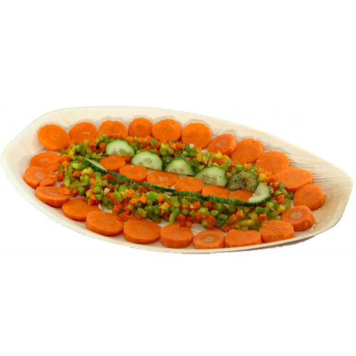 Bio Mart Leaf Oval Platter 15-Inches x 10-Inches 2 Pack