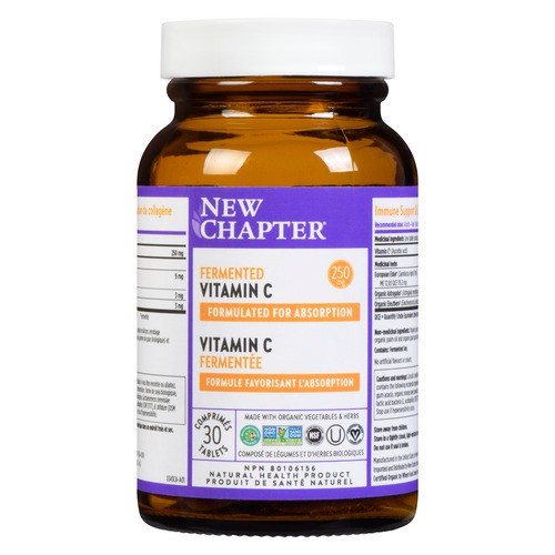 New Chapter Vitamin C Supplement Fermented 30 Tablets