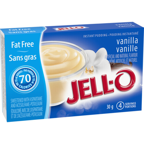 Jell-O Fat Free Instant Pudding Mix Vanilla 30 g