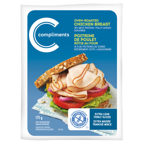 Compliments Oven-Roasted Chicken Breast Extremely Lean Sliced Meat 175 g