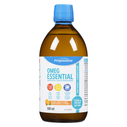 Progressive Supplement Liquid Omeg Essential Fish Oil Natural Orange 500 ml