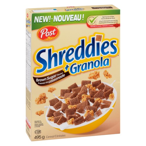 Post Shreddies Cereal Granola Brown Sugar 495 g